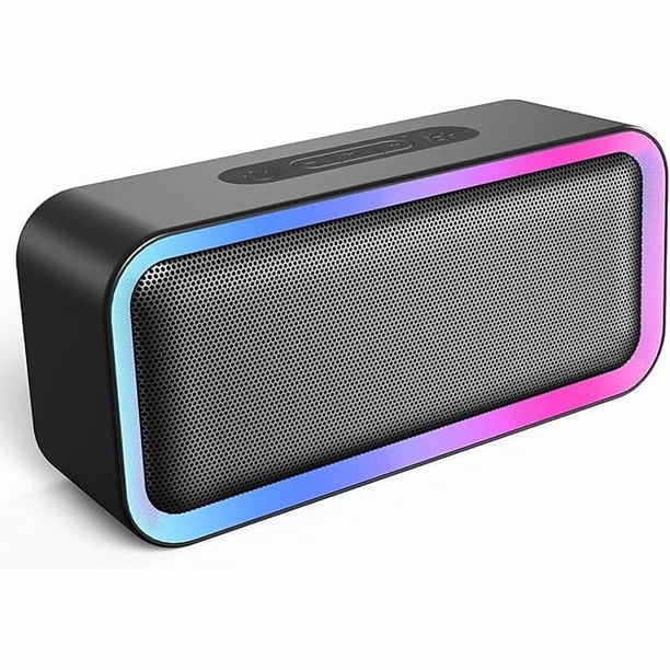 wonima11 Bluetooth Speaker, Bluetooth 5.3 Wireless Portable Speaker with 10W Stereo Sound, Party Speakers with Dynamic RGB Light,18-Hour Playtime,IPX5 Waterproof Speakers for Outdoors, Travel