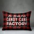 thumbnail image 3 of Creative Products Plaid The North Pole Candy Cane Factory 14x20 Spun Poly Pillow, 3 of 3