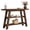 Dark Brown, variant on Fnova 47.24" 3-Tier Solid Wood A-Frame Console Table, Farmhouse Open Storage Sofa Table for Entryway Hallway Living Room Foyer Decor