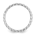 thumbnail image 2 of 14K White Gold Ring Band Eternity Diamond Round Polished 1 3ct Bezel Set , Size 7, 2 of 5