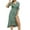 Green, variant on Ichuanyi Dresses for Women 2022, Fall Women's Fashion Causual V-Neck Chiffon Floral Boho Beach Short Sleeve Dress