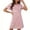 Pink, variant on Womens Nightgowns Casual Print Short Sleeve Sleep Shirt Soft Fashion Nightdress