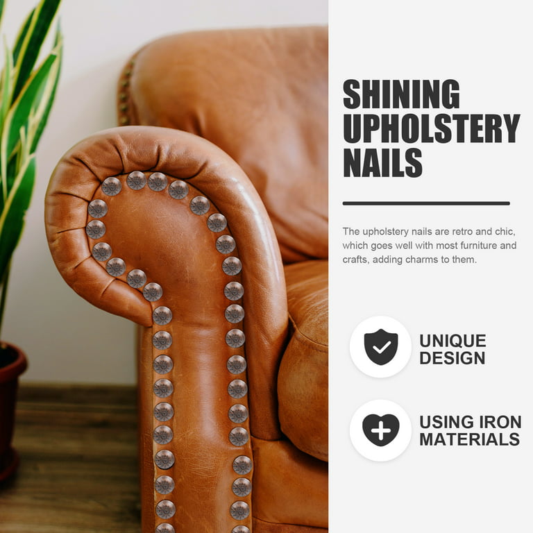 500pcs Upholstery Nails Tacks Vintage Furniture Tacks Sofa Decorative Tacks, Size: 1.7x1.1cm
