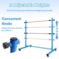 thumbnail image 6 of Patiojoy 47�� Double Ballet Barre, Freestanding Adjustable Dancing Barre Beech Wood Ballet Bar W/ Anti-Slip Footpads 5 Adjustable Heights Blue, 6 of 9