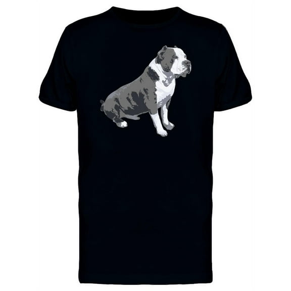 Smartprints Mens Graphic Tee - Watercolor American Bully Dog - Regular Fit 100% Cotton