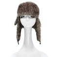 thumbnail image 3 of Gorro ruso unisex para hombre, cálido, con orejeras, para esquí de invierno, gorro, 3 of 5