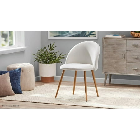 Mainstays Modern Accent Chair, Cream White