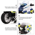 thumbnail image 4 of Motorcycle Toys For Boys Friction Powered Play Toy Motorbike Push And Go Motorcycle With Sound, White, 4 of 5