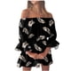 thumbnail image 1 of Vestidos Para Mujer Vestidos Casuales Elegante Erógeno Fuera Del Hombro Manga Campana Sólido E Impreso Odeerbi ODB166540, 1 of 5
