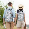 thumbnail image 4 of Disketp Cute Panda Bear Mochila de Lona Estampada, Mochila Escolar de Viaje Ligera para Estudiantes y Portátil-Medium, 4 of 5