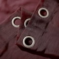 thumbnail image 4 of Dainty Home Malibu Textured Semi-Sheer Grommet Top Curtain Panel Pair, 108" x 84" In Burgundy, 4 of 10