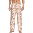 thumbnail image 2 of Lsque 70s Retro Flowers Print Men's Pajama Pants, Lounge Pant - Comfortable Home Wear,Elastic Waistband, Stylish Design-Medium, 2 of 9