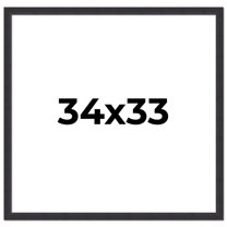 34x33 Frame Black Real Wood Picture Frame Width 1.25 Inches | Interior Frame Depth 0.5 Inches |