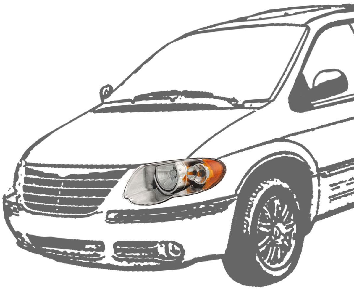 Headlight Compatible With 2005-2007 Chrysler Town and Country Left Driver Halogen With bulb(s)