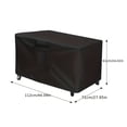 thumbnail image 4 of HLONK [1pc PU Fire Pit Cover] 1pc Square Fire Pit Cover  PU Coated  Fade Resistant | 32*32*25 Inches  Black  Suitable for Most Square Fire Pit Countertop for All Weather Protection, 4 of 6