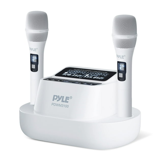 Sistema receptor Pyle UHF de micrófono inalámbrico Bluetooth