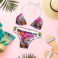 thumbnail image 6 of Graffiti Swimsuit Bikini Set with Detachable Sponge and Adjustable Strap, Two-Pack, for Beach and Pool Parties, 6 of 6