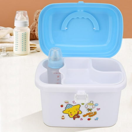 Punk Rawk Christmas FAGINEY Portable Baby Kids Bottle Dinnerware Drying Rack Storage Box with Anti-dust Cover,Baby Dinnerware Storage Box,Baby Bottle Storage Box ()