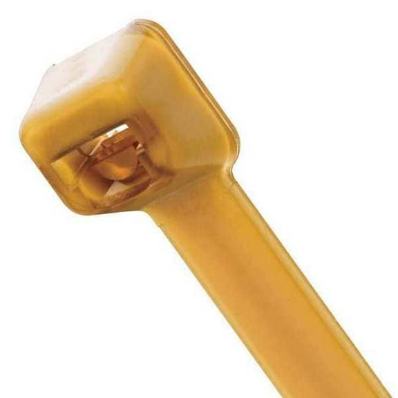 Cable Tie, 4 in L, 1 in Max Bundle Dia., Brown, PEEK, 18 lb Strength, 100 PK