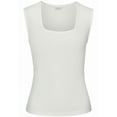thumbnail image 4 of LASCANA Women's Square Neck Sleeveless Top Textured Stitching, 4 of 6