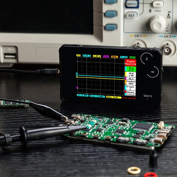 Oscilloscope,DS212 Portable Digital Oscilloscope Pocket Size Oscilloscope Digital Oscilloscope User-Friendly Design