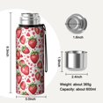 thumbnail image 7 of 20 Oz White Strawberry Plants Fruit Coffee Tumbler Double Wall Insulated Stainless Steel Water Bottle | Metal Reusable Thermoses Flask with Cup Cap | Leak & Sweat Proof with Anti-Dust Lid, 7 of 7