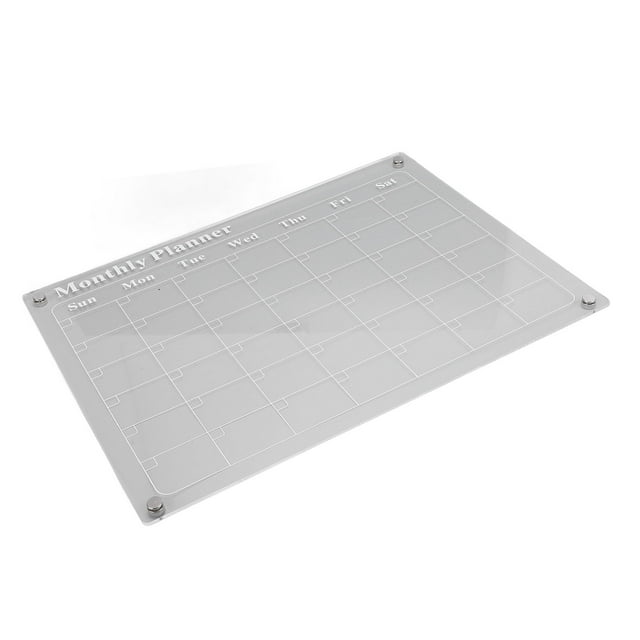 Acrylic Dry Erase Board Calendar Transparent Month Calendar Planner Board with 6PCS 3 Colors Markers for Home
