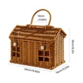 thumbnail image 3 of Portable Woven Hand Basket Ergonomic Handle Design for Convenient Carrying to Markets Outdoor Event and Homes Organization, 3 of 9