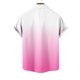 thumbnail image 5 of Mens Casual de Manga Corta Botón Abajo Camisas Gira Cuello Gradación Blusa de Impresión, Suelto Ajuste Poliéster Camisa de Verano, Lavado a Mano Casual, 5 of 6