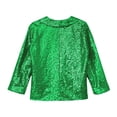 thumbnail image 4 of TiaoBug Kids Christmas Sparkly Sequins Jacket One Button Formal Tuxedo Suit Jazz Disco Dance Outerwear Green 10, 4 of 5