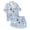 C61 Light Blue, variant on CONZONE Halloween Toddler Girls Pajamas Graphic Pjs Set Hallowmas Jammies Short Sleeve Button Down Shirts Shorts 2 Piece Sleepwear Loungewear for Kids