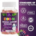 thumbnail image 4 of Kids Immune Support Gummies - Vitamin C, Zinc & Echinacea, Children's Daily Immune Health Support Gummy for Ages 4 and Up, Nature's Vitamins for Kids, Vegan & Non-GMO, Berry Flavor - 90 Gummies, 4 of 11