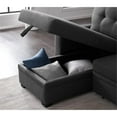 thumbnail image 6 of Kingfisher Lane Transitional Fabric Reversible Sleeper Sectional in Dark Gray, 6 of 9