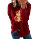 thumbnail image 1 of UKAP Sudadera con Estampado de Calabaza para Mujer, Sudadera de Otoño de Manga Larga, Jersey Informal con Cuello Redondo, Tops, 1 of 2