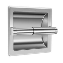 Dznils Stainless Steel Recessed Toilet Paper Holder Wall Mounted, Silver