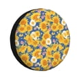 thumbnail image 1 of Balery Vintage White Yellow Sunflower Cubiertas para Neumáticos - Protector Resistente para Neumáticos de Camioneta, SUV, Remolque, Camper y RV-16 inch, 1 of 6