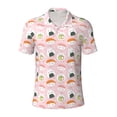thumbnail image 2 of Daiia Cute Sushi (2) Pattern Men’s Polo Shirts,Solid Deck Shirt,Classic Fit, Breathable Cotton Polo for Casual and Sport Wear-Medium, 2 of 7