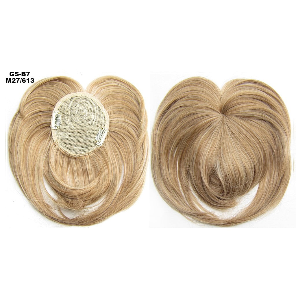 Mnycxen Women Silky Clip-on Hair Topper Wig Heat Resistant Fiber Wig Hair Wig