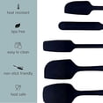 thumbnail image 3 of Juego de cocina de cinco utensilios de cocina MINI de silicona gris y negra roja, 3 of 5