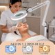 thumbnail image 2 of Lampara Facial con Lupa 5x Nanofort Spa Estetica Pedestal Acero, 2 of 6