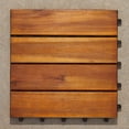 thumbnail image 2 of VIFAH Interlocking 4 Slat 12 Inch FSC Eucalyptus Patio Deck Tiles, 10 Pack, 2 of 7