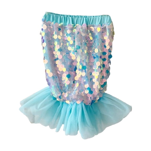 oqasdz Dresses for Girls Sparkling for Mesh Layered Skirt with Sequin Appliques Toddler Kids Stage Performance Holiday Party Dress