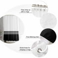 thumbnail image 6 of Black White Striped Bathroom Curtain 72 Inch Shower Curtain with Hooks, Modern Abstract Art Aesthetics Waterproof Polyester Bath Curtain Washable Bathtub Curtain 48''x 72'', 6 of 6