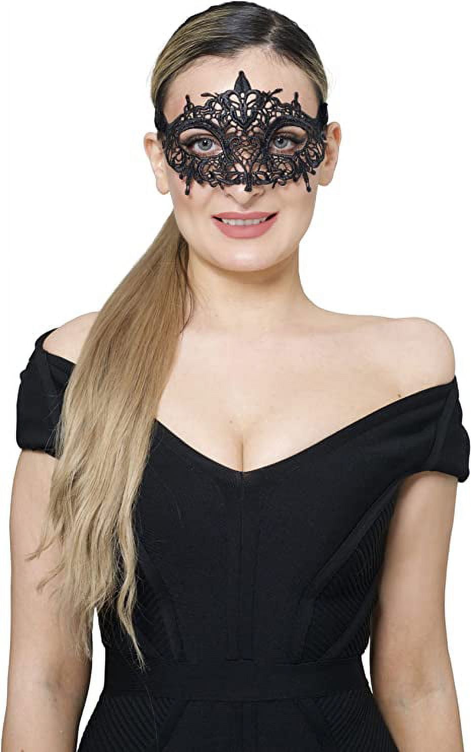 Luxury Mask – Women’s Stunning Masquerade Lace Mask – Lace Headpiece for Adult – Disguise for Costume Party, Cosplay & More