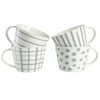 Gap Home New Gray 17-Ounce Assorted Fine Ceramic Mug, Set of 4