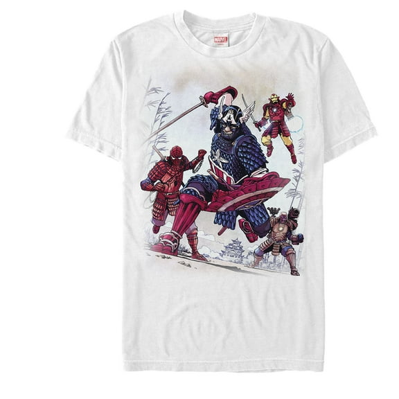 Men's Marvel Samurai Warrior Avengers Graphic Tee White X Large