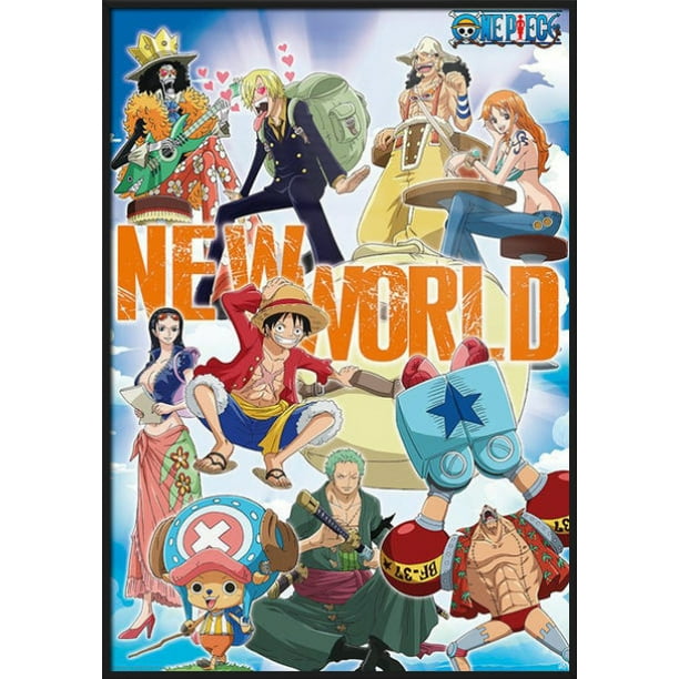 One Piece New World Framed Manga Anime Tv Show Poster Monkey D Luffy Nami One Piece New World Framed Manga Anime Tv Show Poster Monkey D Luffy Nami