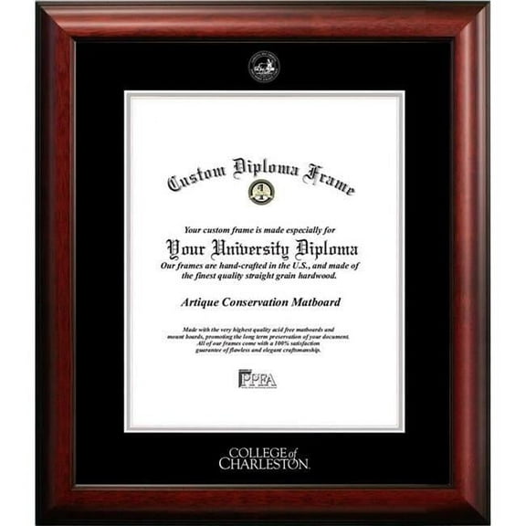 Campus Images SC998SED-1620 16 x 20 in. College of Charleston Silver Embossed Diploma Frame