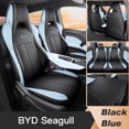 thumbnail image 3 of Funda de asiento de coche Motoptes de cuero personalizada específica para BYD Seagull rosa con cobertura total, juego completo delantero y trasero, 3 of 5