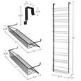 thumbnail image 2 of Home-Complete 9-Tier Over the Door Organizer with Adjustable Shelves, Black, 2 of 9